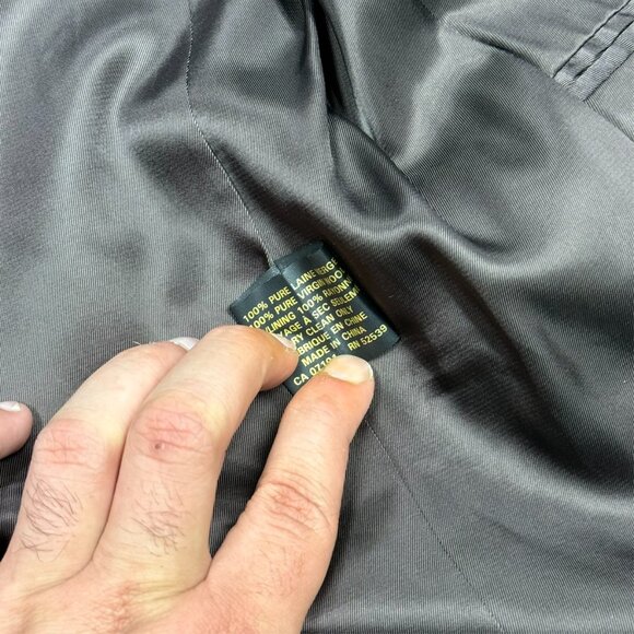 Vintage Oakton Suit 2pc Striped Wool Brown 40 S 32x27 - Picture 10 of 14